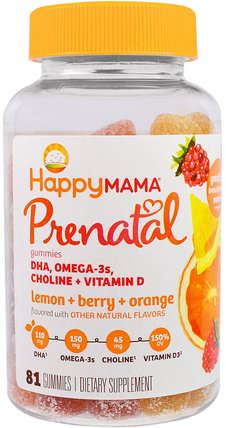 Prenatal, DHA, Omega-3s, Choline and Vitamin D, 81 Gummies by Nurture (Happy Baby), 兒童健康，兒童食品，產前 HK 香港