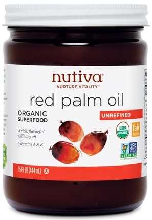 Organic Red Palm Oil, Unrefined, 15 fl oz (444 ml) by Nutiva, 健康 HK 香港
