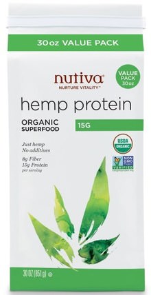 Organic Superfood, Hemp Protein, 15 G, 30 oz (851 g) by Nutiva, 補充劑，efa omega 3 6 9（epa dha），大麻製品，大麻蛋白粉 HK 香港