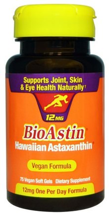 BioAstin, 12 mg, 75 Vegan Soft Gels by Nutrex Hawaii, bioastin HK 香港