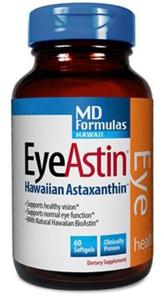 EyeAstin, 60 Softgels by Nutrex Hawaii, 補充劑，抗氧化劑，蝦青素，健康，眼部護理，視力保健 HK 香港