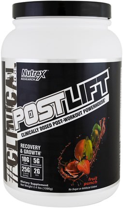 Clinical Edge, Postlift, Post-Workout Powerhouse, Fruit Punch, 2.4 lbs (1090 g) by Nutrex Research Labs, 運動，運動，肌肉 HK 香港