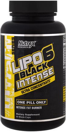 Lipo 6 Black Intense, Ultra Concentrate, 60 Black-Caps by Nutrex Research Labs, 減肥，飲食，運動 HK 香港