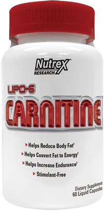 Lipo-6 Carnitine, 60 Liquid Capsules by Nutrex Research Labs, 運動，鍛煉 HK 香港