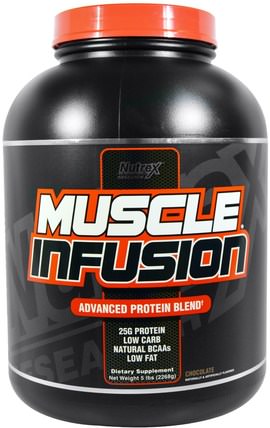 Muscle Infusion, Advanced Protein Blend, Chocolate, 5 lbs (2268 g) by Nutrex Research Labs, 補充劑，蛋白質，運動，肌肉 HK 香港