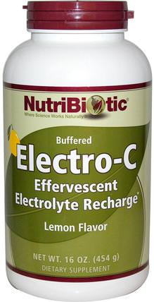 Buffered Electro-C, Lemon Flavor, 16 oz (454 g) by NutriBiotic, 補充劑，泡騰片 HK 香港