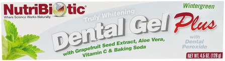 Dental Gel Plus, Truly Whitening, Wintergreen, 4.5 oz (128 g) by NutriBiotic, 洗澡，美容，牙膏 HK 香港