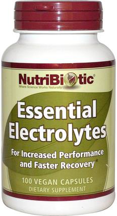 Essential Electrolytes, 100 Vegan Capsules by NutriBiotic, 運動，運動，電解質飲料補給 HK 香港