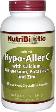 Hypo-Aller C, Buffered, Effervescent Crystalline Powder, 16 oz (454 g) by NutriBiotic, 維生素，維生素c，維生素C粉和晶體 HK 香港