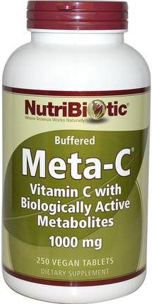 Meta-C, 1000 mg, 250 Vegan Tablets by NutriBiotic, 維生素，維生素c HK 香港