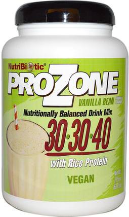 Prozone, Nutritionally Balanced Drink Mix, Vanilla Bean, 22.5 oz (637.5 g) by NutriBiotic, 補充劑，蛋白質，大米蛋白粉 HK 香港