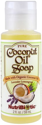 Pure Coconut Oil Soap, Lavender Lemongrass, 2 fl oz (59 ml) by NutriBiotic, 洗澡，美容，肥皂 HK 香港