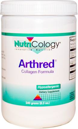 Arthred, Collagen Formula, 8.5 oz (240 g) by Nutricology, 健康，骨骼，骨質疏鬆症，膠原蛋白 HK 香港
