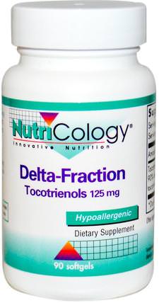 Delta-Fraction Tocotrienols, 125 mg, 90 Softgels by Nutricology, 維生素，維生素E，維生素E生育三烯酚 HK 香港