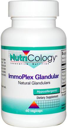ImmoPlex Glandular, 60 Veggie Caps by Nutricology, 補充劑，牛產品 HK 香港