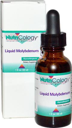 Liquid Molybdenum, 1 fl oz (30 ml) by Nutricology, 補充劑，抗氧化劑，硒，鉬 HK 香港