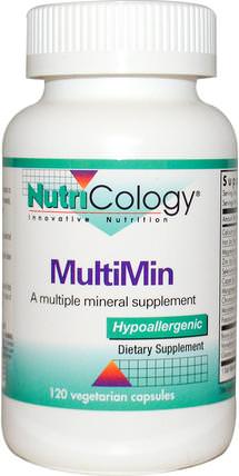 MultiMin, 120 Veggie Caps by Nutricology, 補品，礦物質，多種礦物質 HK 香港