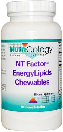 NT Factor EnergyLipids Chewables, 60 Chewable Tablets by Nutricology, 健康，精力 HK 香港