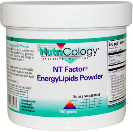 NT Factor, EnergyLipids Powder, 150 grams by Nutricology, 維生素，膽鹼，磷脂酰膽鹼，健康，能量飲料混合 HK 香港