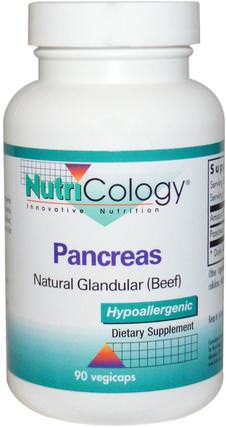 Pancreas, Natural Glandular (Beef), 90 Vegicaps by Nutricology, 補品，胰腺 HK 香港