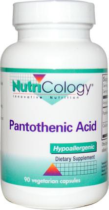 Pantothenic Acid, 90 Veggie Caps by Nutricology, 維生素，維生素b，維生素b5 - 泛酸 HK 香港