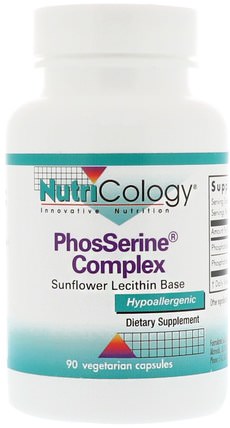 PhosSerine Complex, 90 Vegetarian Capsules by Nutricology, 補充劑，磷脂酰絲氨酸 HK 香港