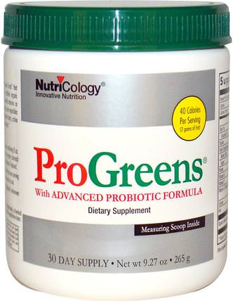 ProGreens, with Advanced Probiotic Formula, 9.27 oz (265 g) by Nutricology, 補品，超級食品，綠色蔬菜 HK 香港