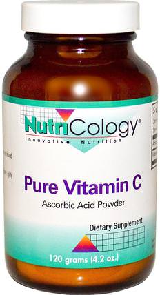 Pure Vitamin C, Powder, 4.2 oz (120 g) by Nutricology, 維生素，維生素C，維生素C粉和晶體，維生素C抗壞血酸 HK 香港