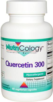 Quercetin 300, 60 Veggie Caps by Nutricology, 補充劑，槲皮素 HK 香港