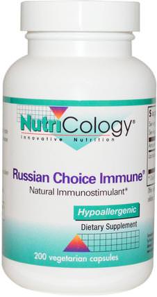 Russian Choice Immune, 200 Veggie Caps by Nutricology, 健康，感冒和病毒，免疫系統 HK 香港