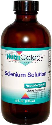 Selenium Solution, 8 fl oz (236 ml) by Nutricology, 補充劑，抗氧化劑，硒 HK 香港