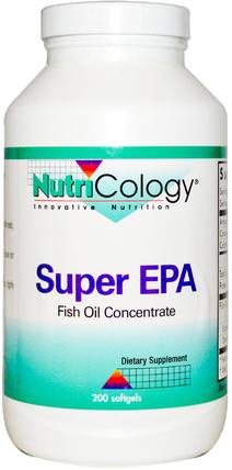 Super EPA, Fish Oil Concentrate, 200 Softgels by Nutricology, 補充劑，efa omega 3 6 9（epa dha），魚油，魚油軟膠囊 HK 香港