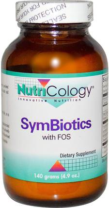 SymBiotics with FOS, 4.9 oz (140 g) (Ice) by Nutricology, 補充劑，益生菌，冰冷藏產品 HK 香港