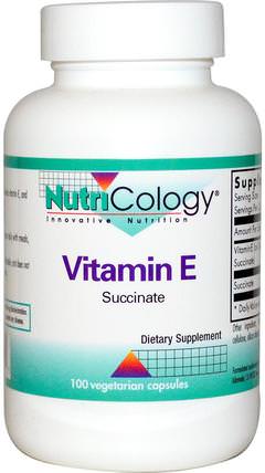 Vitamin E, Succinate, 100 Veggie Caps by Nutricology, 維生素，維生素e HK 香港
