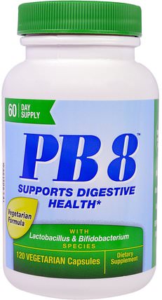 PB8 With Lactobacillus & Bifidobacterium, 120 Veggie Caps by Nutrition Now, 補充劑，益生菌，穩定的益生菌 HK 香港