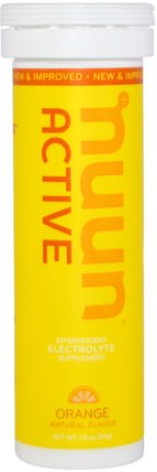 Active, Effervescent Electrolyte Supplement, Orange, 10 Tablets by Nuun, 運動，電解質飲料補水 HK 香港