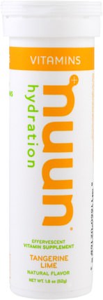 Vitamins, Hydration, Tangerine Lime, 12 Tablets by Nuun, 運動，電解質飲料補充，液體多種維生素 HK 香港