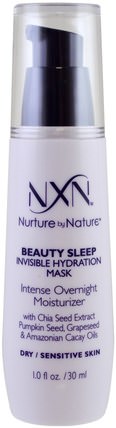 Nurture by Nature, Beauty Sleep Invisible Hydration Mask, Dry / Sensitive Skin, 1 fl oz (30 ml) by NXN, 美容，面部護理，面膜 HK 香港