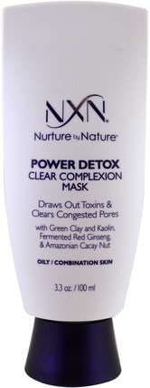 Nurture by Nature, Power Detox, Clear Complexion Mask, Oily / Combination Skin, 3.3 oz (100 ml) by NXN, 美容，面部護理，皮膚 HK 香港