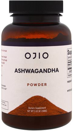 Ashwagandha Powder, 3.53 oz (100 g) by Ojio, 補品，adaptogen，草藥 HK 香港