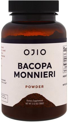 Bacopa Monnieri, 3.53 oz (100 g) by Ojio, 健康，注意力缺陷障礙，添加，adhd，腦 HK 香港