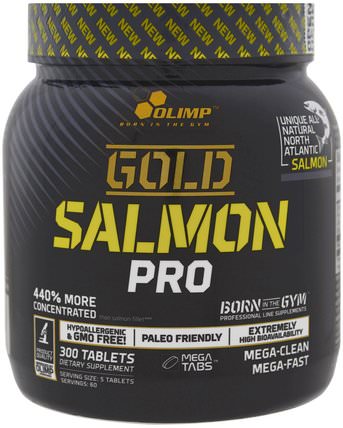 Gold Salmon Pro, 300 Tablets by Olimp, 運動，補品，蛋白質 HK 香港