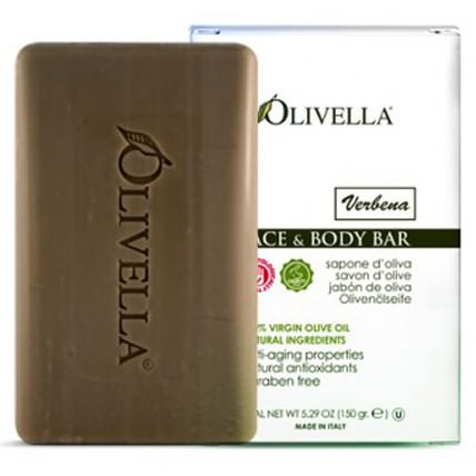 Face & Body Bar, Verbena, 5.29 oz (150 g) by Olivella, 洗澡，美容，肥皂 HK 香港