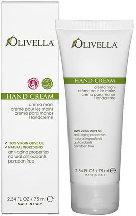 Hand Cream, 2.54 fl oz (75 ml) by Olivella, 洗澡，美容，護手霜 HK 香港