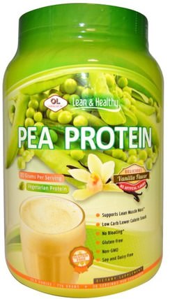 Vanilla Flavor, 25.9 oz (736 g) by Olympian Labs Lean & Healthy Pea Protein, 補充劑，蛋白質，古代減肥產品/食品 HK 香港
