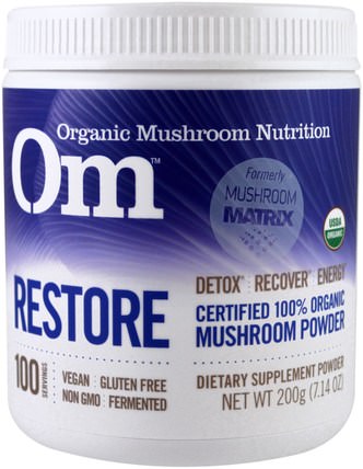 Restore, Mushroom Powder, 7.14 oz (200 g) by Organic Mushroom Nutrition, 補充劑，藥用蘑菇 HK 香港