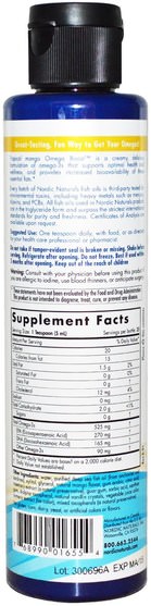 健康 - Nordic Naturals, Omega Boost, Tropical Mango, 6 fl oz (178 ml)