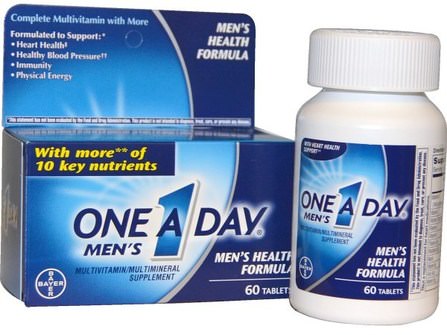 One A Day Mens, Mens Health Formula, Multivitamin/Multimineral, 60 Tablets by One-A-Day, 維生素，男性多種維生素 HK 香港