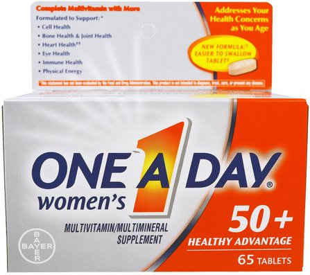 Womens 50+, Healthy Advantage, Multivitamin/Multimineral Supplement, 65 Tablets by One-A-Day, 維生素，多種維生素 - 老年人，女性多種維生素 HK 香港
