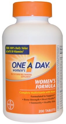 Womens Formula, Multivitamin/Multimineral Supplement, 200 Tablets by One-A-Day, 維生素，女性多種維生素 HK 香港